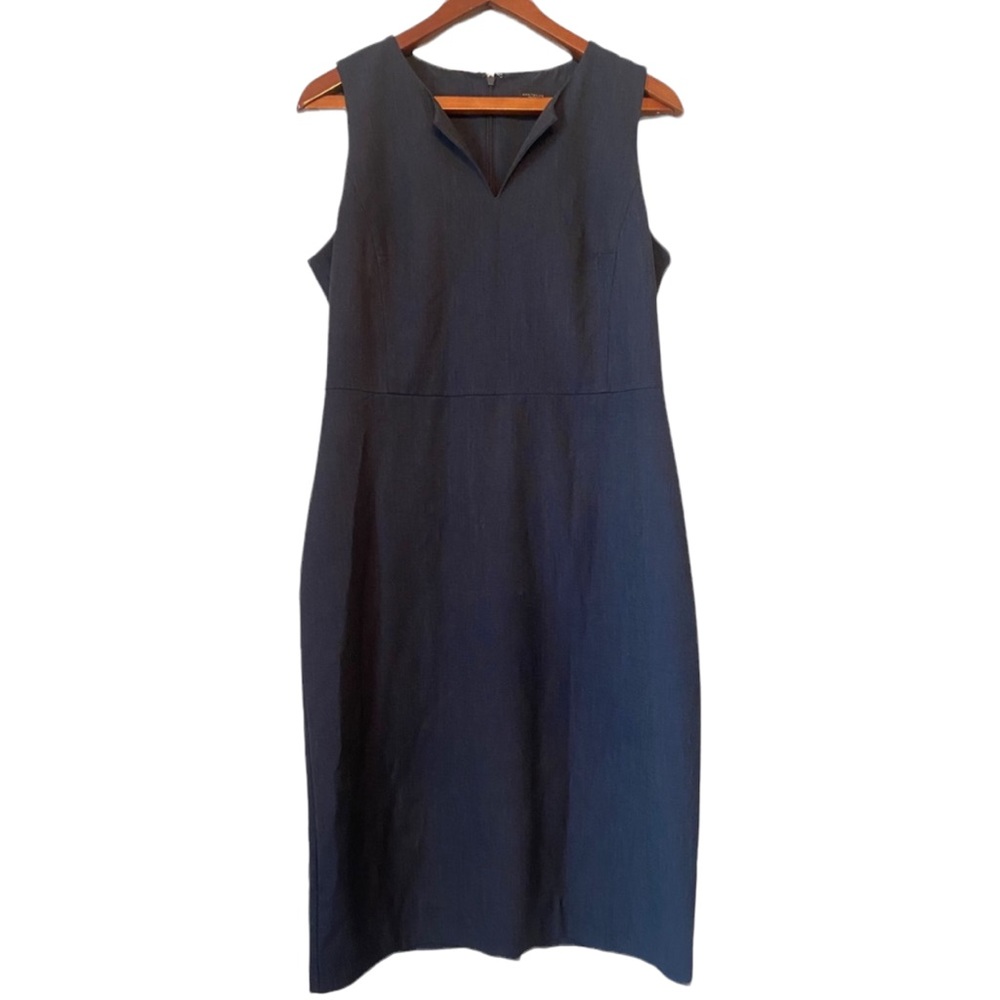 Ann Taylor Midnight Blue Sleeveless Midi Dress